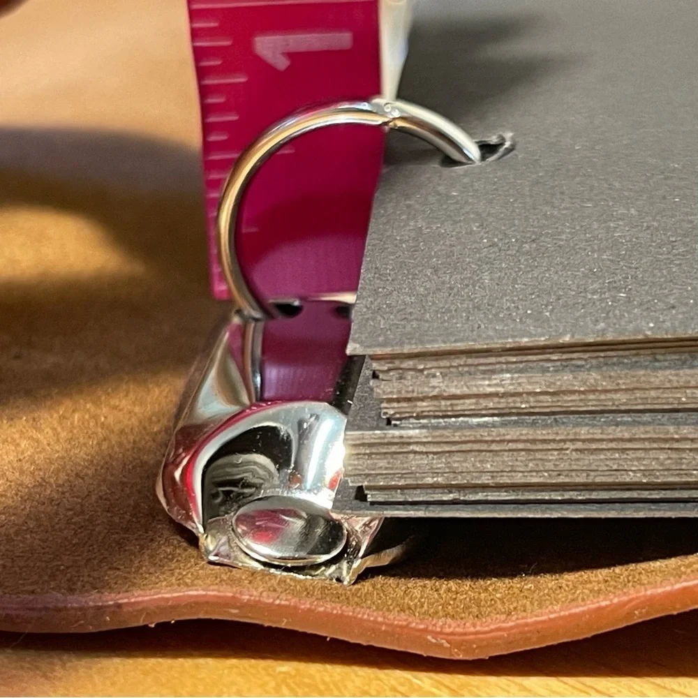 Travel Journal Binder Black Pages 3 Ring Notebook Creative Art Journal